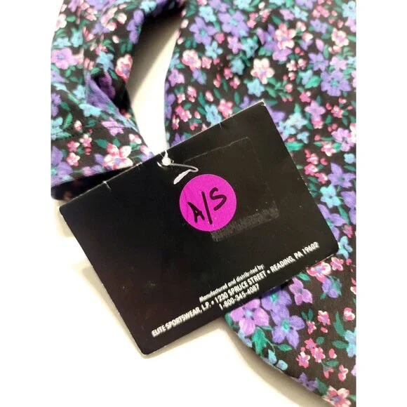 GK Elite VTG Field of Flowers Cotton Blend LS Leotard Bodysuit Purple AS Adult S - Picture 10 of 16